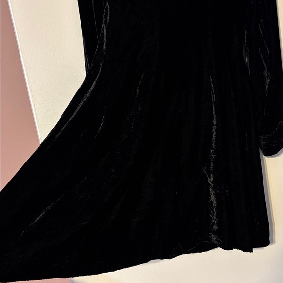 ABS Vintage 90’s Velvet Duster Jacket Coat Velvet Grunge Designer 4 Dress - Picture 10 of 17